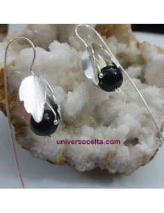 Pendientes con Cala y Azabache 320-0960