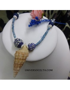 Collar artesano Hippie con Caracola y Coral HPP
