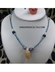 Collar artesano Hippie con Caracola y Coral HPP 2
