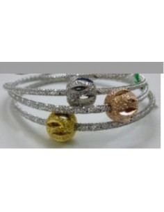 Pulsera de plata tricolor  6426