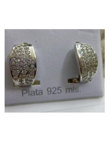 Pendiente de plata cierre omega 9253