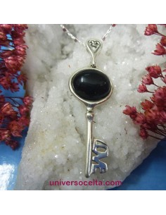 Colgante llave de plata con...