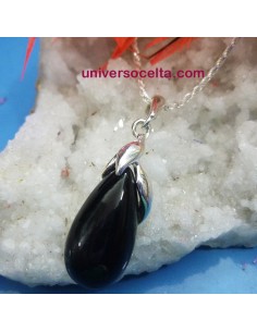 64Z Colgante de plata con Azabache