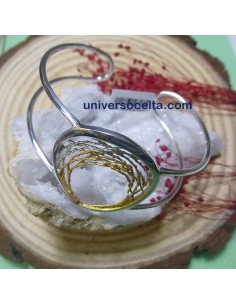 Brazalete Orfega Seed en plata con pigmentos