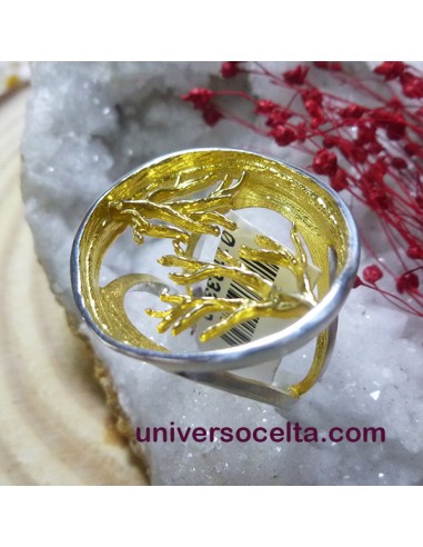 Sortija de la serie Kiri con baño de Oro 0113339D
