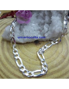 Cadena de plata barbada maciza caballero CMB5