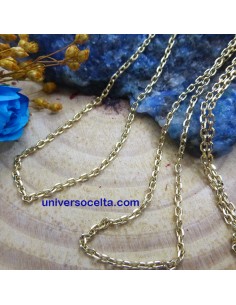 Cadena forzada de plata con baño de Oro CH40