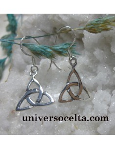 Pendientes celtas con Triqueta de plata 126-5