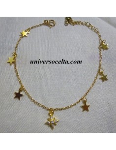 Pulsera con Estrellas en plata chapada 7038