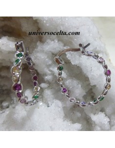 Chackra Pendiente Arete de plata 651-207