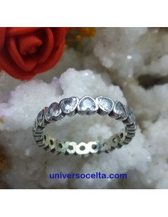 Anillo de corazones de pedrería 641-0191