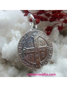 Medallla grande de S. Benito en plata SBG 2