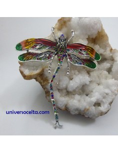 Broche con Libélula esmaltada con pedrería LBL 2