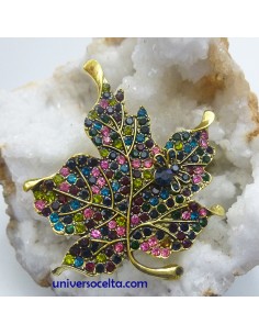 Broche con Hoja de Parra chapada BHP