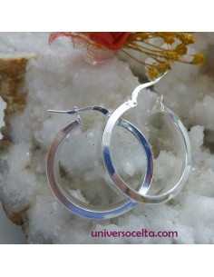 Arete fuerte mediano de plata 2CM