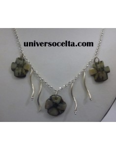 Gargantilla rolo de plata con Quiastolita QG3