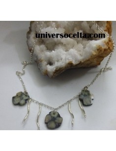 Gargantilla rolo de plata con Quiastolita QG3 2