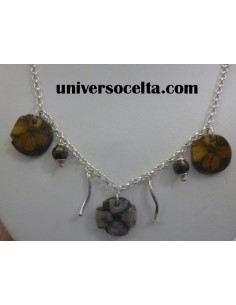 Gargantilla artesana de plata con Quiastolitas QG4 2