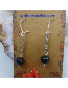 Pendientes de azabache y cadena TQP