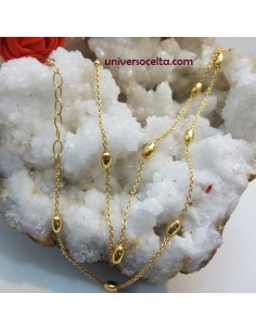 Cadena con bolas en plata...