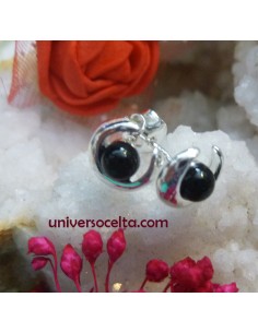 Pendiente Luna con Azabache...