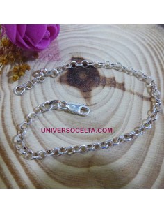 Pulsera rolo para charms en plata 2