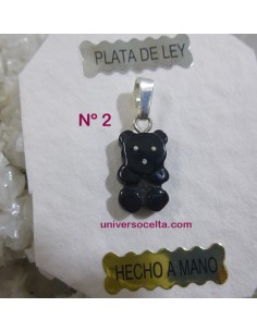 Osito de Azabache asturiano y plata 2
