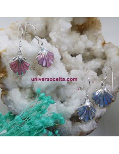 Pendiente vieira de esmalte