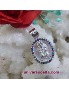 Medallita de la Virgen de Covadonga con Pedrería