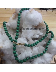 Collar con Malaquita y Oro X72B
