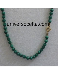 Collar con Malaquita y Oro X72B 2