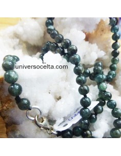 Collar artesano de Obsidiana plateada