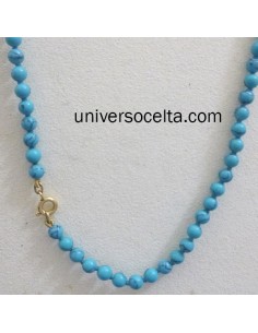 Collar con Turquesa y oro 2