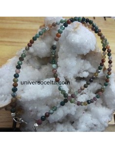 Collar con Prehnita facetada