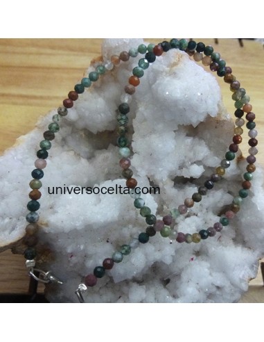 Collar con Prehnita facetada
