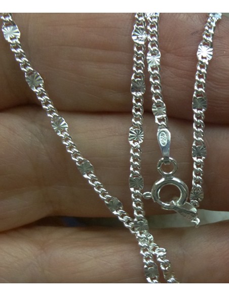 Cadena Combinada de Plata largo 45