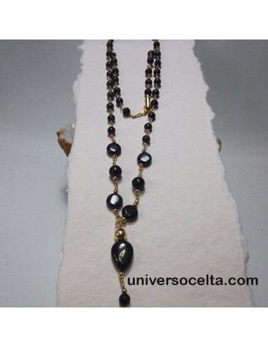 Gargantilla de Goldfilled 14 K y Azabache