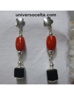 Pendientes combinados de plata 2