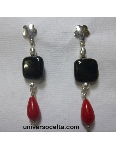 Azabache combinado con coral en...