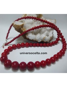 Collar de Jade rojo largo
