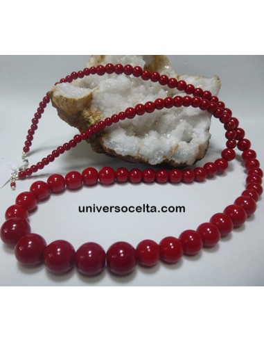 Collar de Jade rojo largo