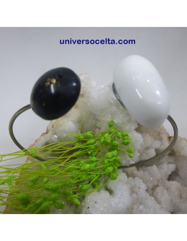 Brazalete con Ágata y Carbón reestructurado