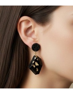 Aretes con carbón redefinido facetados ABP1