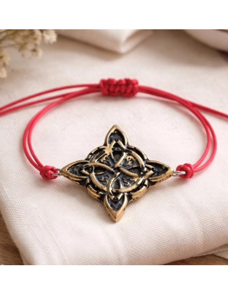 Nudo de Bruja Pulsera de carbón