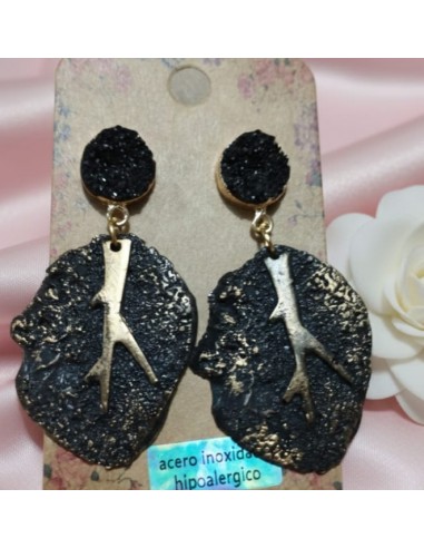Pendientes Hoja de Carbón ABP3
