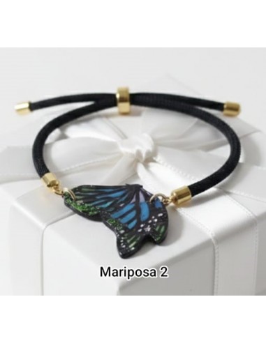 Pulsera con Mariposa de Carbón