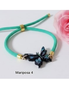 Pulsera con Mariposa de Carbón 2