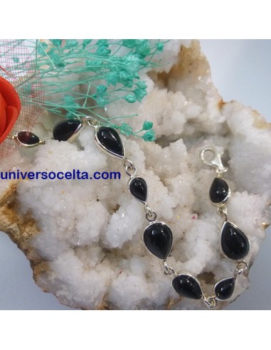 Pulsera de plata con lágrimas de...