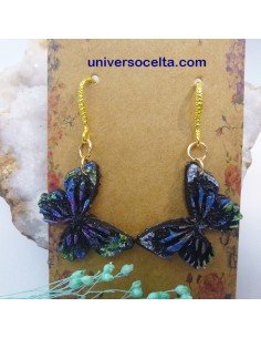 Pendientes con Mariposas policromadas 2