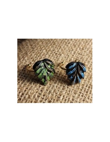 Anillo de Carbón en forma de hoja